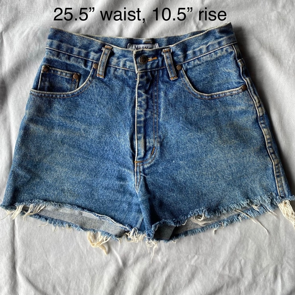 Vintage guess cut off high rise denim shorts